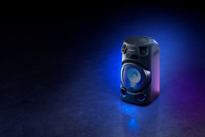 Sony MHC-V13 Altoparlante Bluetooth All in One con JET Bass Booster Effetti Luminosi Lettore CD USB Nero