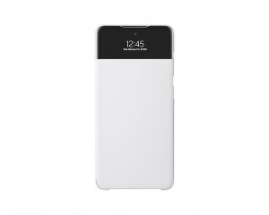 Custodia S View Cover Case Samsung EF-EA725PWEGEE per Galaxy A72 SM-A725 Bianco
