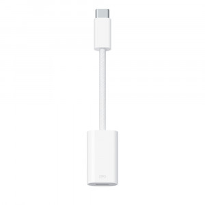 Apple MUQX3ZM/A Adattatore Connettore da USB-C a Lightning Bianco