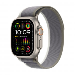 Smartwatch Apple Watch Ultra 2 GPS + Cellular Cassa 49m in Titanio con Cinturino Trail Loop M/L Verde Grigio